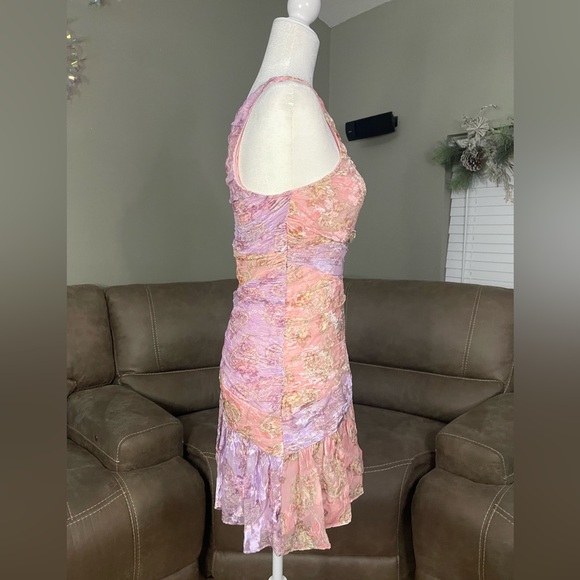 💕HOT💕NWT LoveShackFancy Zietta One Shoulder Dress in Dusty Amethyst Sz 10 - Picture 9 of 16